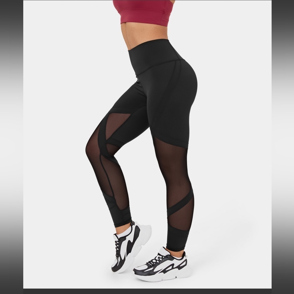 Softlyzero™ High Waisted Contrast Mesh Yoga Leggings-UPF50+​​​